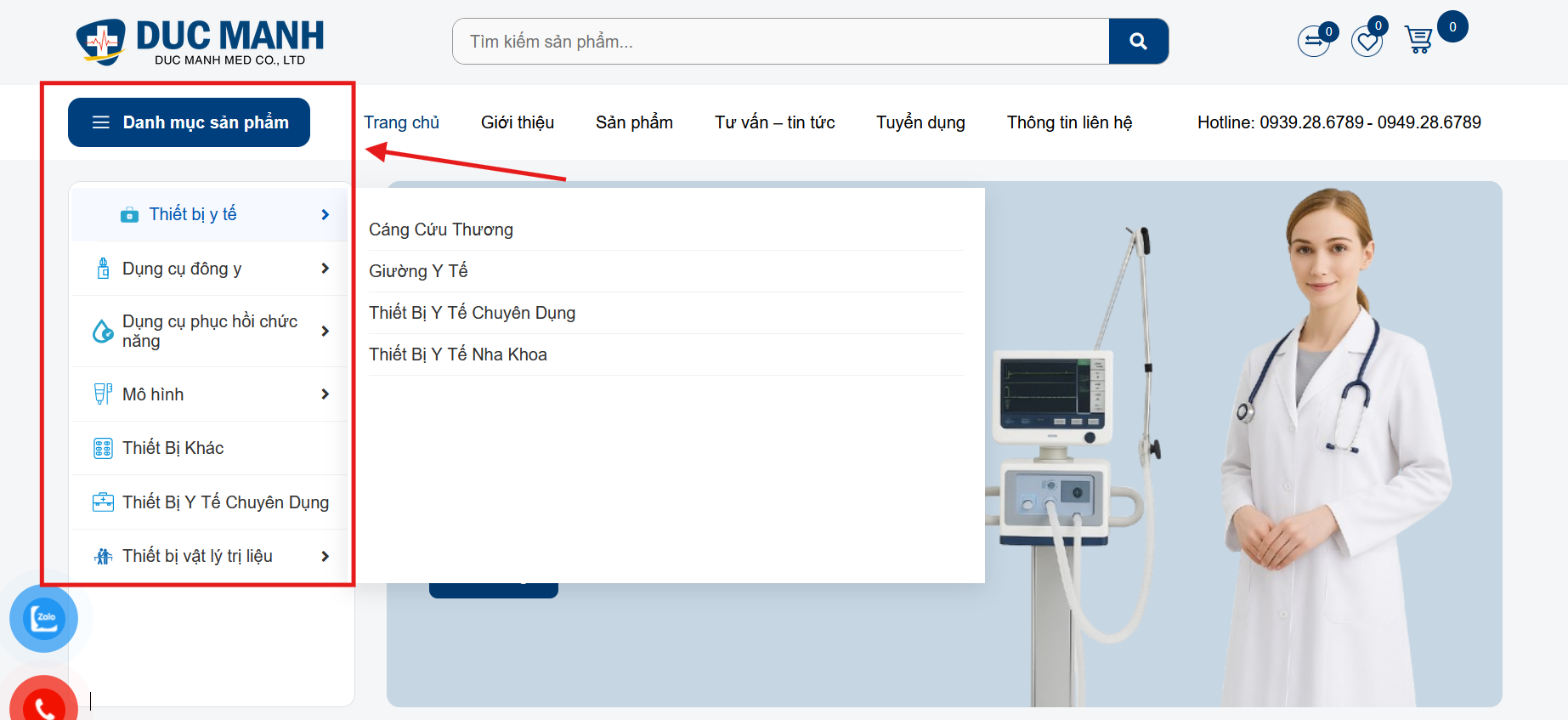 danh mục sản phẩm