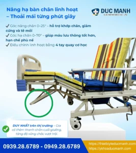 Giường y tế 4 tay quay A04-13