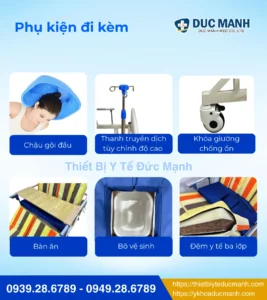 Giường y tế 4 tay quay A04-13