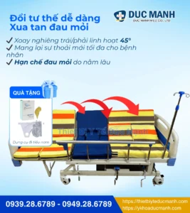 Giường y tế 4 tay quay A04-13