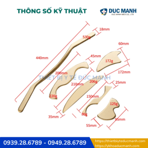 Bộ dụng cụ massage trải mạc cơ bằng đồng 5 món